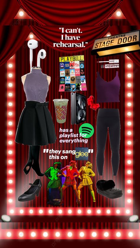 "I can't. I have rehearsal." the theatre and music major starter kit #starterpack #outfitinspo #broadway #hamilton #moodboard #music Rehearsal Theatre, Broadway Hamilton, Music Major, The Theatre, Starter Pack, Starter Kit, Mood Board, Broadway, Outfit Inspo