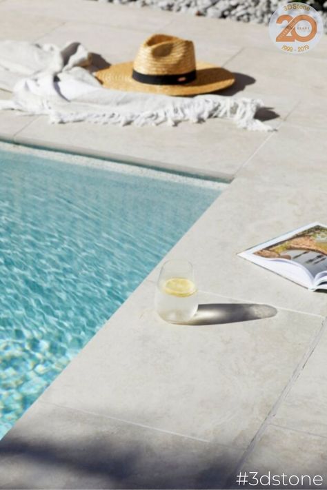 Grey Travertine, Coping Tiles, Porcelain Pavers, Mosaic Pool Tile, Pool Pavers, Travertine Pool, Paver Tiles, House Pool, Stone Pool