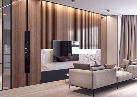 Wall Paneling That Brings Charm To Any Room Tv Feature Wall, Interior Design Per La Casa, Wood Cladding, Tv Wall Design, 아파트 인테리어, Living Room Tv Wall, Design Del Prodotto, Wood Panel Walls, A Living Room