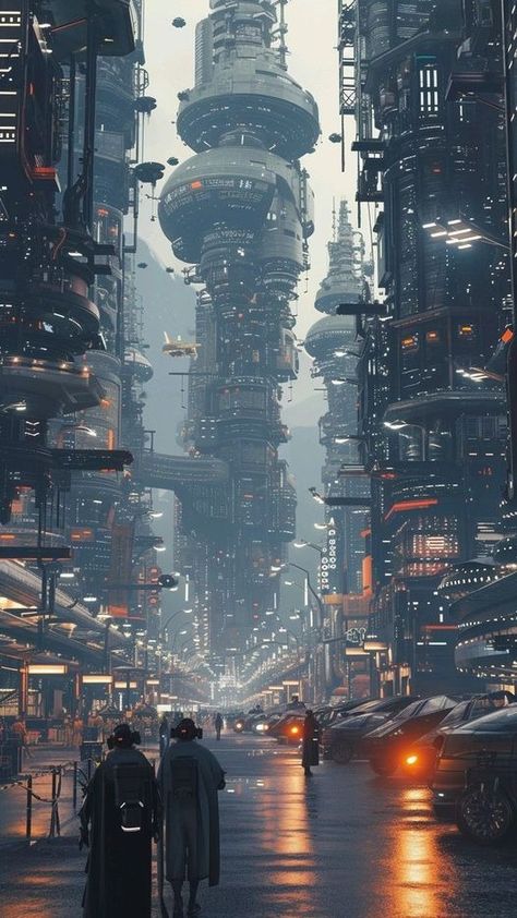 (1) Other worlds | Facebook Futuristic City Dystopia, Futuristic City Utopia, Futurism Art, Sci Fi Landscape, Science Fiction Artwork, Cool Optical Illusions, Science Fiction Illustration, Sci Fi Environment, Cyberpunk City