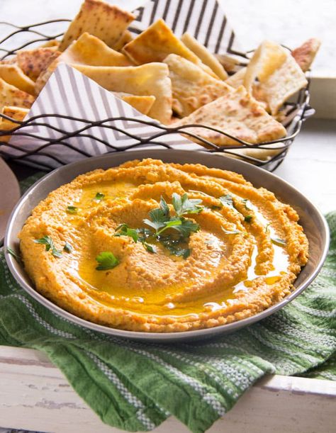 Curry Hummus, High Protein Vegan Snacks, Carrot Hummus, Sweet Carrots, Healthy Dip, Sweet Potato Hummus, Spicy Curry, Vegan Dip, High Protein Vegan