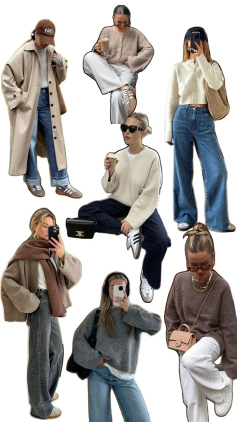 Get inspired for the perfect fall wardrobe with this collage of cozy and stylish outfit ideas! From chunky sweaters and boots to layered looks with scarves and denim, these fall essentials will keep you warm and chic all season long. Perfect for pumpkin spice season and crisp autumn days. #FallOutfitInspo #AutumnWardrobe #CozyFashion #LayeredLooks #FallStyle #SeasonalFashion #OutfitIdeas #SweaterWeather Fall 2024 Sweater Outfits, Layered Fall Outfits Street Styles, Asos Fall Outfit, Fall Outfit Y2k, Chunky Sweaters For Fall, Fall 2024 Western Fashion Trends, Collage Outfits Winter, Layer Fall Outfits, Late September Outfits