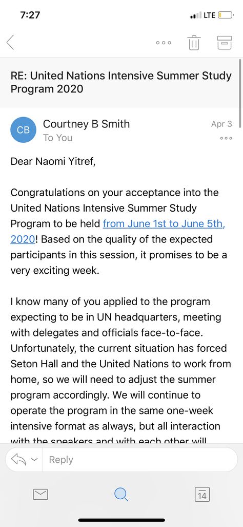 Apply for UnIted Nations Summer Intensive Program (internship) = 1 point   I applied and was accepted into the United Nations Summer Intensive Program Summer Intensive, Summer Study, Study Program, Summer Program, United Nations, Programming, How To Apply