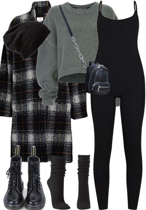 262 Outfit | ShopLook Grungy Black Outfits, Modern Emo Style, Dark Aesthetic Winter Outfits, Streetwear Fashion Edgy, Cozy Gothic Outfits, Cute Black Fall Outfits, Band Girlfriend Outfit, Gothic Comfy Outfits, Y'alternative Outfits