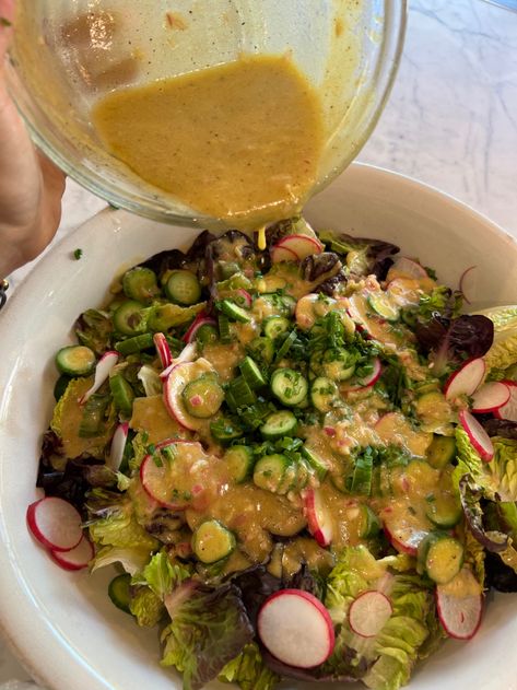 Champagne Shallot Vinaigrette, Salad Dressing With Shallots, Champagne Vinaigrette Dressing, La Scala Salad, Scala Salad, Best Dressing Recipe, Mixed Greens Salad, Shallot Vinaigrette, Salad And Dressing