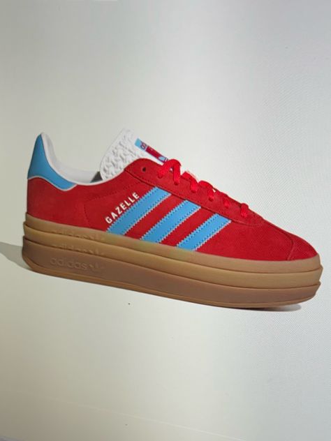 Shop Gazelle Bold Shoes and other curated products on LTK, the easiest way to shop everything from your favorite creators. Maroon Adidas Gazelle, Adidas Gazelle Bold Pink, Pink Platform Gazelle, Colorful Gazelle Adidas, Adidas Gazelle Platform Red, Bold Shoes, Buy Now, Shoe Collection, Red And Blue