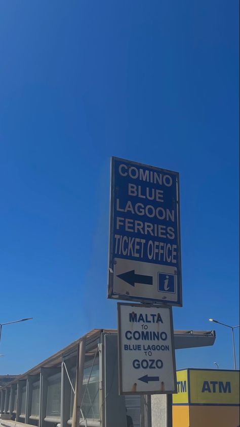 laguna blu , comino Ticket Office, Blue Lagoon, Malta, Highway Signs