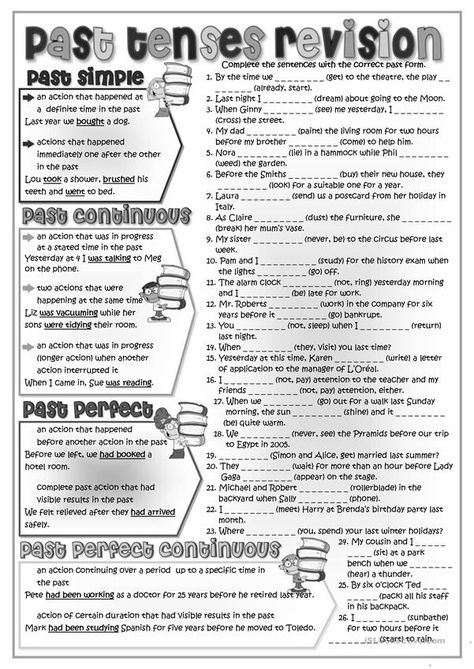 Revision English, English Past Tense, Past Tenses, Past Tense Worksheet, Tenses Exercises, Handwriting Worksheets For Kids, Tenses Grammar, Past Continuous, Esl Grammar