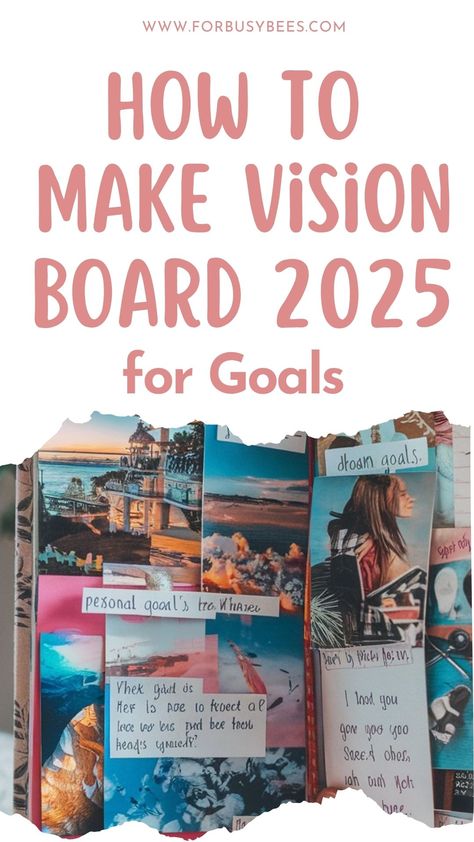 Creative vision board ideas Ideas Board Inspiration, What Is A Vision Board How To Make, Goals Collage Inspiration Boards, Vision Board Diy Examples, Vision Board Display Ideas, How To Make A Vision Board Diy Ideas, Planner Vision Board Ideas, Vision Board Materials List, Handmade Vision Board