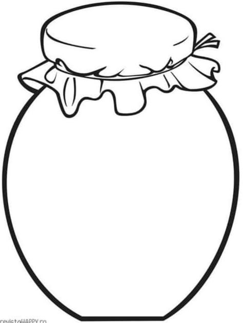 Honey Crafts For Kids, Jar Coloring Page, Fall Arts And Crafts, Preschool Arts And Crafts, Preschool Art Activities, Art Journal Techniques, Autumn Crafts, Paper Crafts For Kids, Paper Crafts Diy Kids