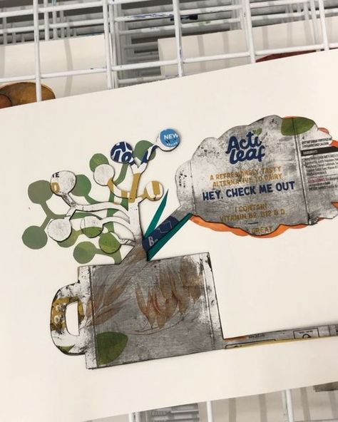 Lisa Stubbs on Instagram: "A sticky tricky print reveal 🤞🏻 6/100 ‘workshop brew’ -TetraPak intaglio with hand painted and vintage chine colle and crayon. #the100dayproject  ✨ #printmaker #intaglio #tetrapakprinting  #chinecolleprints #printplay  #the100dayproject2024" Tetrapak Print, Chine Colle Printmaking, Intaglio Printmaking, Have A Lovely Weekend, Ceramic Decor, New Leaf, New Print, Printing Techniques, Decoration Ideas