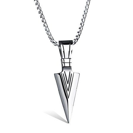 Please note, this item ships from an international seller. Expected delivery is 10-15 days. Feature: 100% Brand new and high quality! Style: Euramerican Type: Geometrical. Material: Stainless Steel Pendant Size: 15*51mm Chain Length: 55cm Size: one size.  Color: Silver.  Gender: unisex.  Age Group: adult. Arrowhead Pendant Necklace, Arrow Pendant Necklace, Mens Necklace Pendant, Arrowhead Necklace, Arrow Pendant, Diamond Solitaire Necklace, Solitaire Necklaces, Long Chain Necklace, Mens Pendant