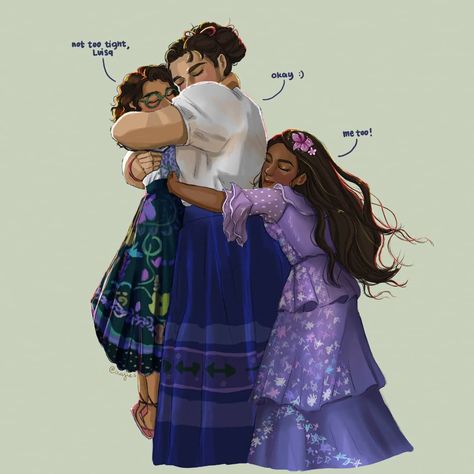 ajie on Instagram: “After learning Luisa is easily overwhelmed by workloads, Mirabel becomes Luisa's number one hug-giver (and Isabela as second). Luisa also…” Isabela And Mirabel, Madrigal Sisters, Luisa Madrigal, Isabela Madrigal, Mirabel Madrigal, Familia Madrigal, Magic Land, Sibling Love, Disney Encanto