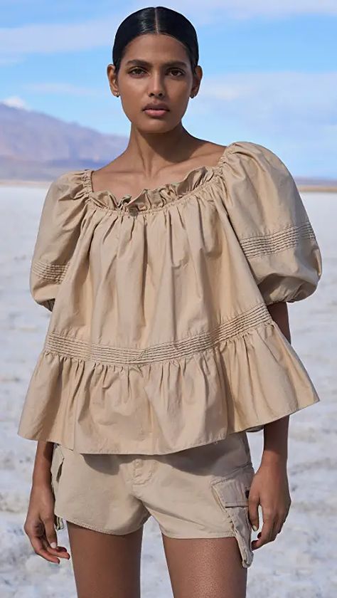 Marissa Webb, Peplum Hem, Style And Grace, Women's Tops, Puff Sleeves, Peplum Top, Puff Sleeve, Short Sleeves Tops, Off Shoulder