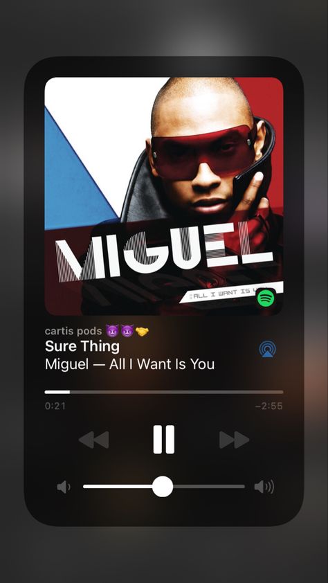 Sure Thing Spotify, Miguel Songs, Miguel Music, Sure Thing, Nature Music, Music Pictures, Mood And Tone, Spotify App, J Cole