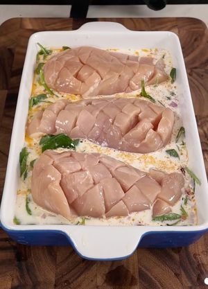 3.5M views · 16K reactions | Dump and Bake: Tuscan Chicken 🤩 | Dump and Bake: Tuscan Chicken 🤩 | By Brain Food | Gonna start off adding some
orzo pasta to a casserole dish. Orzo is like rice shaped pasta.
On top of that about two cups of baby spinach leaves. This is
going to add some color. Add a little bit of nutrients. On top
of that some sun dried tomatoes with the oil. I love these
things. They're super sweet. They add a nice savory note to
any dish really. And I'm just going to sprinkle that over
everything. And then for the next step we're just going to
add a little bit of diced shallots. We can also use red
onions here. You could use regular onions if you like. But
onions is going to elevate this dish a lot. And then some
minced garlic. I'm using it out of this squeeze bottle but Dump And Bake Chicken Orzo, Dump And Bake Tuscan Chicken Orzo, Dump And Bake Tuscan Chicken, Tuscan Chicken Bake, Dump And Bake, Shaped Pasta, Like Rice, Tuscan Chicken, Orzo Pasta