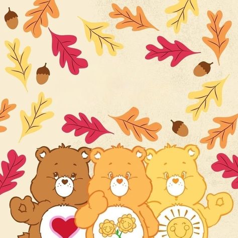 Care Bear Fall Wallpaper, Care Bear Halloween Wallpaper, Care Bear Tattoos, Care Bears Vintage, Care Bear Party, Bear Halloween, Teddy Bear Wallpaper, Care Bears Cousins, Fall Care