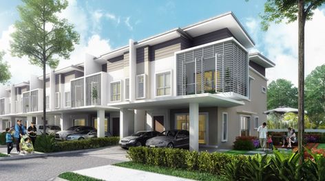 Landed House Design, Landed House, Terrace Houses, Land Property, Townhouse Exterior, Apartment Exterior, Residential Development, Butterworth, Petaling Jaya