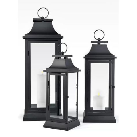 Beachside Apartment, Floor Lanterns, Floor Lantern, Lighting Landscape, Black Lantern, Outdoor Lantern, Iron Lanterns, Flickering Candles, Metal Floor