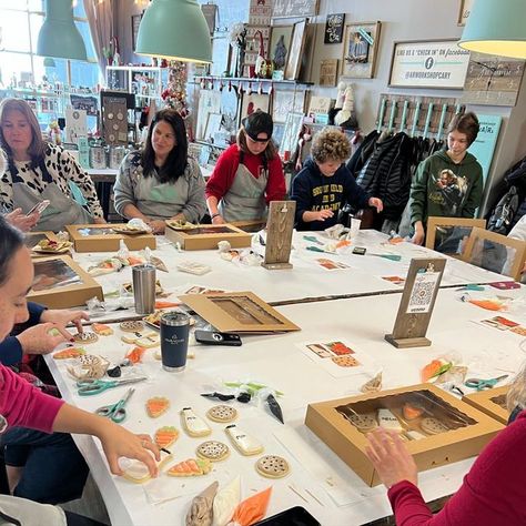 AR Workshop Cary on Instagram: "Yesterdays Cookies For Santa workshop (sold out !) and was so much fun! 🥛 We can’t wait to do more specially classes next year ! 🍪 #carync #apexnc #hollyspringsnc #morrisvillenc #carymoms #handmadegifts #arworkshopcary #custommade #holidays #holidaydiy #diyholidaydecor #diyworkshop #groupactivity #familyfunactivity #saturdaynightcraftalong #christmas #decoratingfortheholidays #gifts #christmasgifts #Hanukkahgifts #madeinnorthcarolina #customhomedecor #cookies Cookie Workshop, Cary On, Santa Workshop, Holly Springs Nc, Cookies For Santa, Cary Nc, Cookie Party, Diy Workshop, Christmas Cookies Decorated