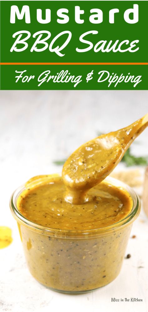 Yellow Bbq Sauce, Mustard Garlic Sauce, Mustard Barbecue Sauce Recipe, Grilled Chicken Dipping Sauce, Dipping Sauce For Grilled Chicken, Mustard Marinade For Pork, Sauce Recipes For Pork, Pork Dipping Sauce, Chicken Mustard Sauce