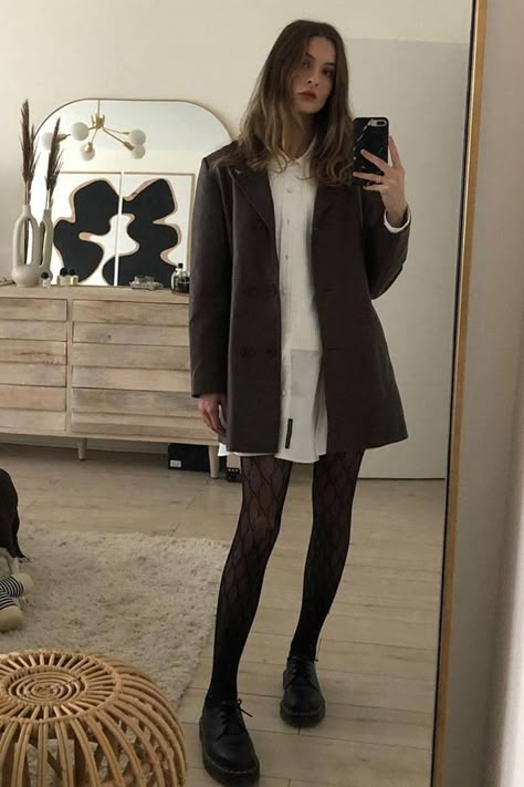 How to Wear Black Tights With All Your Dresses | Who What Wear Pantyhose Outfit, Black Tights Outfit, Tights Outfits, Sheer Black Tights, Dresses And Tights, Tight Dress Outfit, Stockings Outfit, Patterned Tights, Sheer Tights