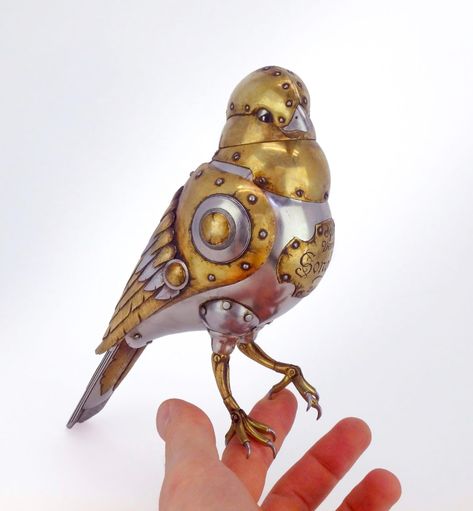 Meticulously Crafted Steampunk Creatures by Igor Verny Feature Articulated Wings and Limbs | Colossal Steampunk Diy Crafts, Steampunk Bird, Steampunk Animals, Steampunk Furniture, Mechanical Animals, Character Sheets, Wd 40, Colossal Art, Steampunk Diy