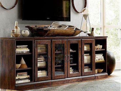 13 Places to Buy the Best TV Stands in 2023 Low Media Console, Media Cabinets, Tv Walls, Tv Consoles, Media Consoles, Farmhouse Glam, Tv Table, Backyard Gazebo, Media Stand