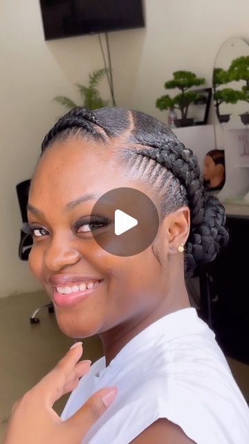 Stitch All Back Cornrows, Cornrows Stitch Braids, Ghana Braids Cornrows, Braided Bun Styles, Ghana Braid Styles, Braids Cornrows, Cornrows Styles, Ghana Braids, Bun Styles