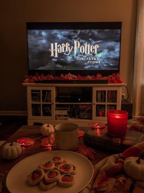 Harry Potter Family Movie Night, Couples Movie Night, Fall Movie Night, Harry Potter Movie Night, Vision Board Book, Halloween Movie Night, Hosting Ideas, Aesthetic Autumn, F Scott Fitzgerald