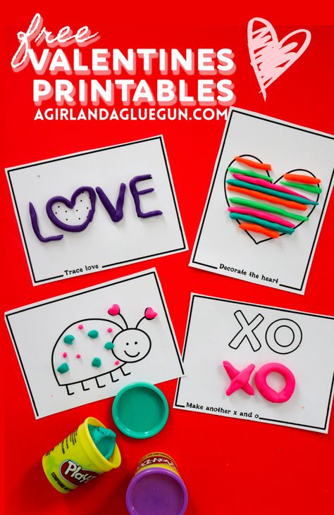 Valentines Playdough Printable, Valentine Play Dough Mats, Valentines Playdough Mats, Valentine Playdough Mats, Preschool Play Doh Activities, Preschool Valentines Party, Heart Activities For Kids, Valentines Stem, Preschool Playdough Mats