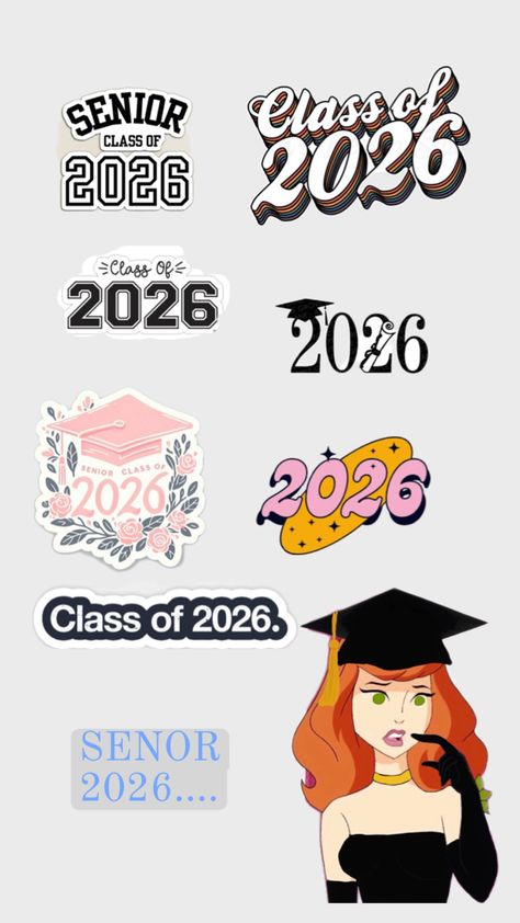 Senior Jacket Patches, 2026 Senior, Senior Stickers, Senior Jackets Patches, Class Of 2026, Graduation Cake Designs, فنسنت فان جوخ, Senior Year Fun, Clear Phone Case Design