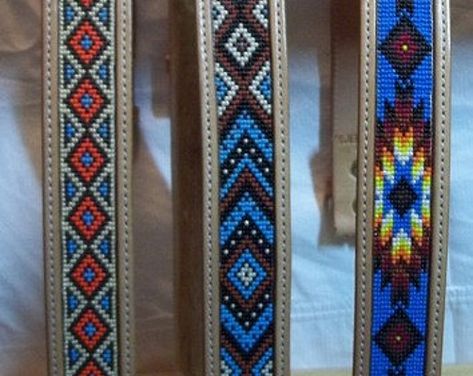 Beaded Belts Patterns, Beaded Belts, Beaded Hat Bands, Native American Beadwork Patterns, Custom Leather Belts, Seed Bead Jewelry Patterns, Bead Loom Designs, Loom Bracelet Patterns, Beaded Hat