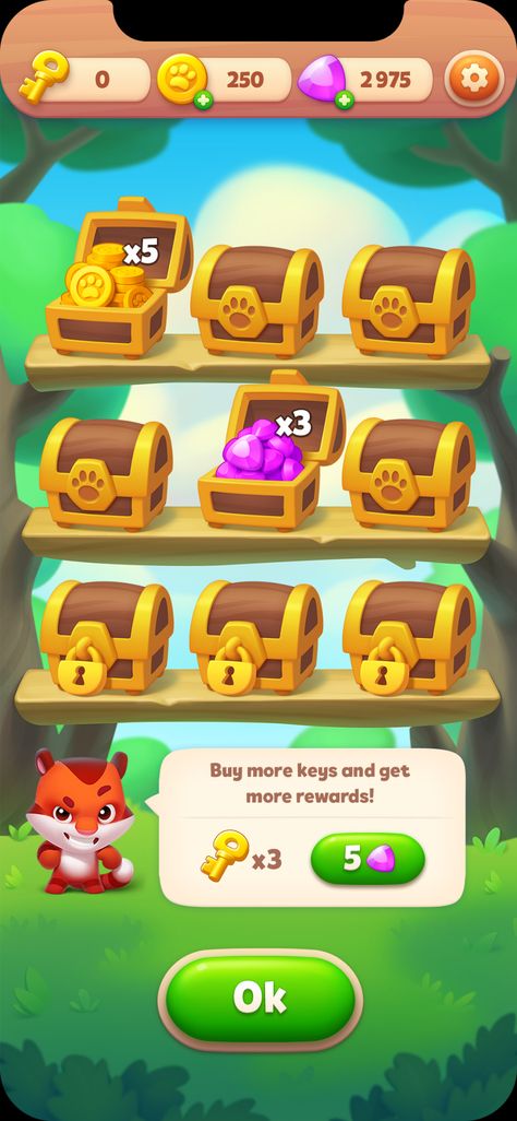 Mobile Game UI Art on Behance Game Pop Up, Game App Design, Game App Ui, Ui Game Design, Game Popup, Casual Game Art, Mobile Game Art, Puzzle Game Ui, Mobile Game Ui