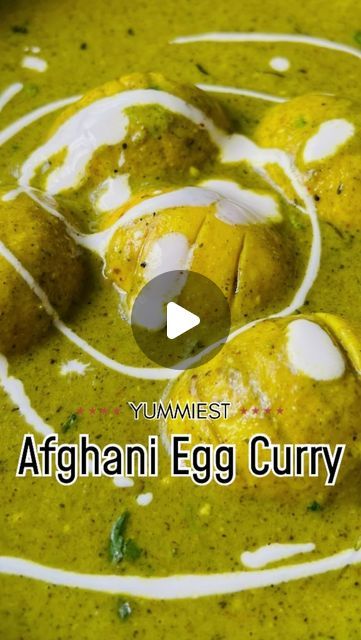 Puja Korupu | Food | Travel Blogger on Instagram: "✨Afghani Egg Curry✨

Ingredients :
👉🏻Oil - 2 tablespoons 
👉🏻Onion sliced - 1 big 
👉🏻Ginger - 2 inches
👉🏻Garlic - 8-9 cloves 
👉🏻Cashews - 8-10
👉🏻Green chilies - 8-10
👉🏻Salt as per taste 
👉🏻Water 
✨Let it cook and cool down completely 
✨Add coriander leaves and blend everything together 
👉🏻Slice 4 boiled eggs 
👉🏻Add red chilli powder, salt and turmeric
✨Roast them in oil for a few seconds and keep them aside 
👉🏻Oil
👉🏻Cinnamon stick - 1
👉🏻Cardamom - 2
👉🏻Cloves - 3
👉🏻Add the blended gravy 
👉🏻Add curd 
👉🏻Black pepper powder
👉🏻Roasted Cumin powder
👉🏻Garam masala 
👉🏻Turmeric 
👉🏻Salt
✨Cover and cook for 5 minutes
👉🏻Add Kasuri methi & cream
👉🏻Add water
✨Cover and cook 
👉🏻Add eggs and finally garnish w Green Masala Egg Curry, Easy Big Green Egg Recipes, Easy Egg Curry Recipe, Egg Recipes For Dinner Indian, Sweet Egg Recipes, Egg Gravy Recipe Indian, Egg Snacks Recipe Indian, Egg Curry Recipe Indian, Egg Gravy Recipe