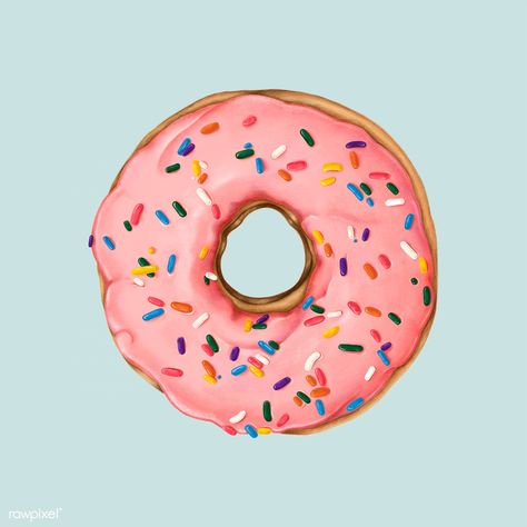 Doughnut Illustration, Green Tea Donut, Donuts Stickers, Breakfast Drawing, Pink Doughnut, Vegan Logo, Pink Doughnuts, Donut Flavors, Donut Art