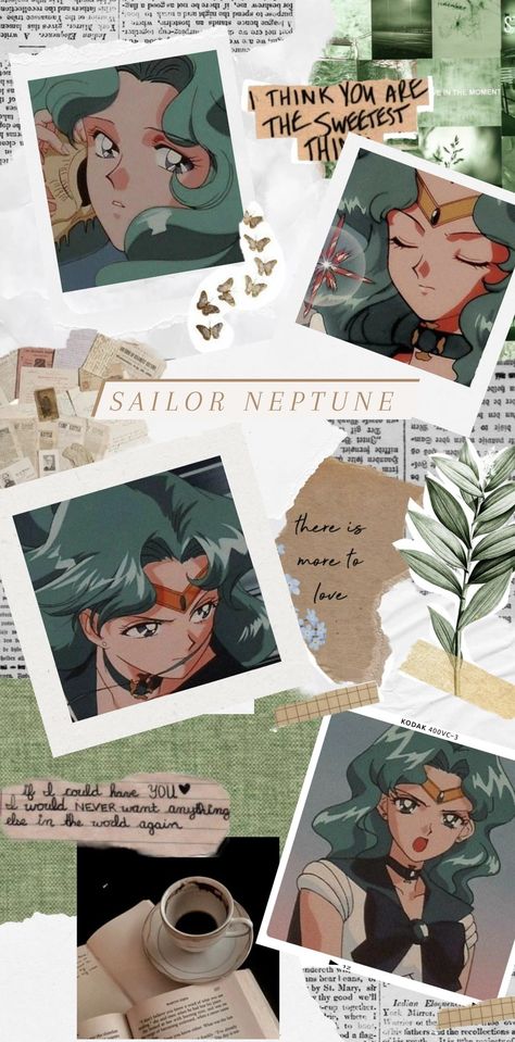 Sailor Uranus And Neptune Wallpaper, Sailor Neptune Wallpaper, Sailor Neptune Aesthetic, Sailor Moon Aesthetic Wallpaper, Neptune Wallpaper, Neptune Aesthetic, Neptune Sailor Moon, Moon Aesthetic Wallpaper, Gala Dress