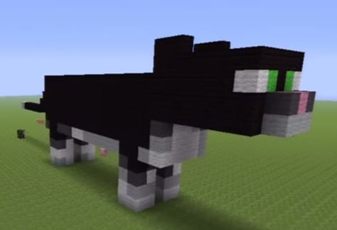 Cat Statue Minecraft, Minecraft Cat Build, Minecraft Cat Statue, Minecraft Cat House, Craft House Ideas, Minecraft Statue, Home Minecraft, Minecraft Houses Ideas, Minecraft Homes