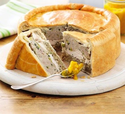 Picnic Pie, Chicken Stuffing, Pastry Pie, Chicken Pie, Bbc Good Food, Shortcrust Pastry, Meat Pie, Bbc Good Food Recipes, Picnic Food