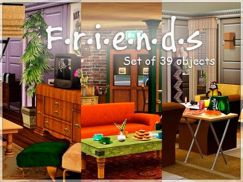 Friends Set - Objects, House and Sims models - The Sims 3 Catalog Roommate Decor, My Sims, The Sims 4 Download, The Sims 3, Sims 4 Cc Furniture, Best Sims, Friends Set, Sims 4 Cc Finds, Ts4 Cc