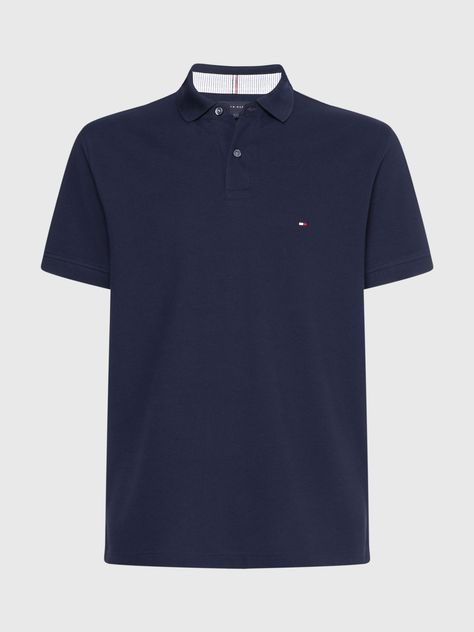 Make weekend dressing effortless with this​ cotton blend polo shirt from Tommy Hilfiger. Perfectly refined with a simple logo stamped to the front, style it to suit your mood. Casual Fitted Tommy Hilfiger Polo Shirt, Tommy Hilfiger Polo Shirt Men, Tommy Hilfiger Cotton Polo Shirt, Tommy Hilfiger Casual Cotton T-shirt, Tommy Hilfiger Relaxed Fit Cotton T-shirt, Flag Embroidery, Weekend Dresses, Polo Blue, Cotton Polo