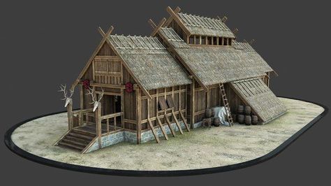 Norse Architecture, Viking Buildings, Valheim Builds, Viking Longhouse, Viking Hall, Nordic Architecture, Scandinavian History, Viking House, Medieval House