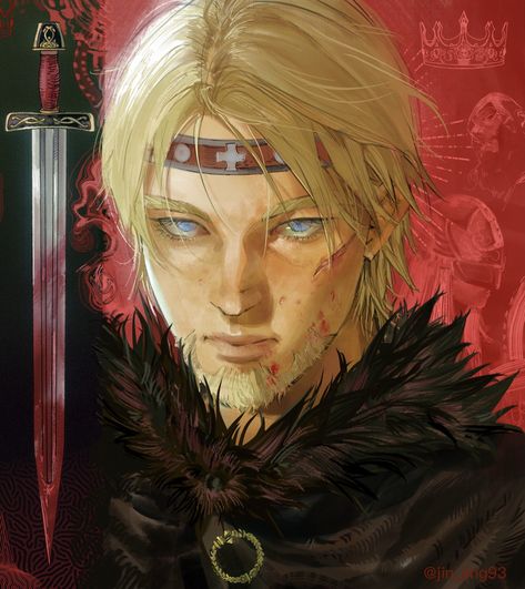 King Canute, Vinland Saga Manga, Saga Art, Gothic Fantasy Art, Vinland Saga, Manga Illustration, Character Drawing, Dark Fantasy, Anime Fanart