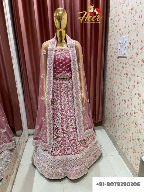 This is semi stitched lehenga and contains lehenga, choli and dupatta. For any assistance or query whatsapp us at 91-9079290206 or mail us at heertheweddingstore@gmail.com Wedding Wear Indian, Wedding Chura, Unique Bridesmaid Dresses, Stitched Lehenga, Wedding Store, Handmade Gift Wrap, Indian Outfit, Wedding Wear, Lehenga Choli