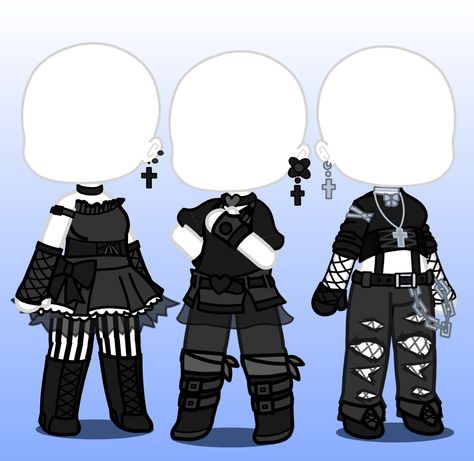 Please credit✌🏻 Witch Outfits Gacha Club, Goth Outfits Gacha Club, Grunge Gacha Outfits, Gacha Club Rockstar Outfit, Gacha Life Outfits Black, Gacha Club Wedding Dress, Gacha Emo Outfits, Emo Gacha Club Outfits, Gacha Plus Outfit Ideas