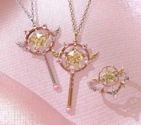 For a limited time only, the power of the star can be yours with our brand new Sakura pendants & ring, available for preorders today at 5PM ET! 🌟 Each piece is $130 USD, but if you buy both pendant and ring together, it will be $200 USD. On our website, you will find the combo listing, so keep that in mind if you're planning to buy both! 💕 . . . . . . . . . #cardcaptorsakura #カードキャプターさくら #ccsakura #sakuracardcaptor #sakurakinomoto #さくら #카드캡터체리 #카드캡터사쿠라 #덕질 #bisoulovely #jewelrystore #jewelry # Sailor Moon Jewelry, Ethereal Jewelry, Fandom Jewelry, Magical Girl Aesthetic, Shop Rings, Sakura Cardcaptor, Sakura Kinomoto, Sakura Card Captor, Sakura Card