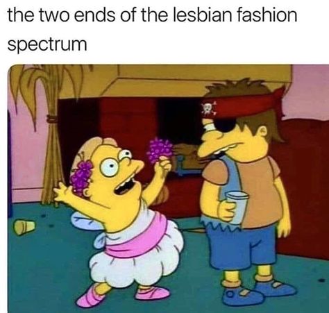 Lgbt Humor, Lgbt Memes, Lesbian Fashion, Lgbtq Funny, Gay Humor, Gay Memes, Lgbt Love, Oui Oui, The Simpsons