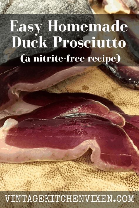 Homemade Prosciutto, Duck Prosciutto, Prosciutto Recipe, Cured Meat Recipes, Easy Chilli, Prosciutto Recipes, Hamper Ideas, Duck Breast, Ham Recipe