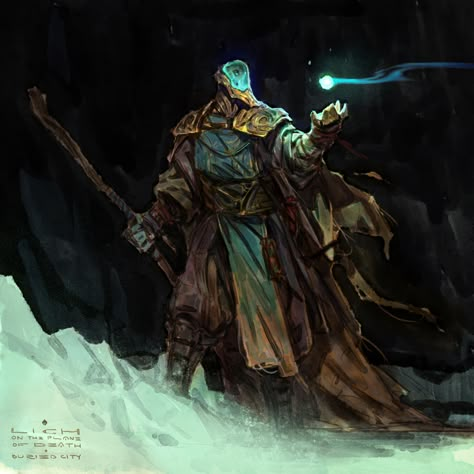 ArtStation - Buried City | Necromancers District | Lich, Konstantin Vavilov The Lich, Arte Cyberpunk, 다크 판타지, Dnd Art, Free Will, Fantasy Armor, Creature Concept Art, Arte Fantasy, Creature Concept