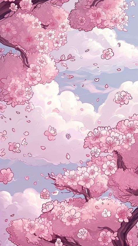 Pink Kawaii Aesthetic, Lie With Me, Pink Wallpaper Kawaii, Frühling Wallpaper, Cherry Blossom Wallpaper, Pink Kawaii, Cocoppa Wallpaper, Dreamy Artwork, Cute Valentines